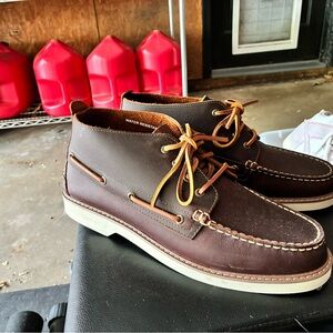 Sperry Men's Brown Leather Boat-Chukka Lace-Up Shoes size 13